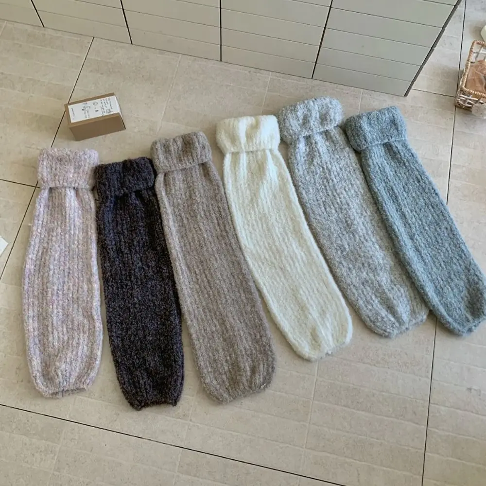 

Harajuku Thick Warm Winter Leg Warmers Foot Cover Kawaii Plush Leg Socks Y2K Lolita JK Knit Long Stockings Spicy Girls