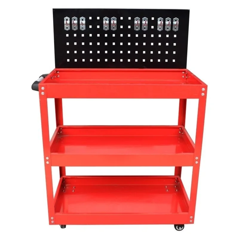 Tool cart Tool box Three-layer trolley Auto repair workshop Multifunctional parts Car hardware Mobile shelf Layer storage