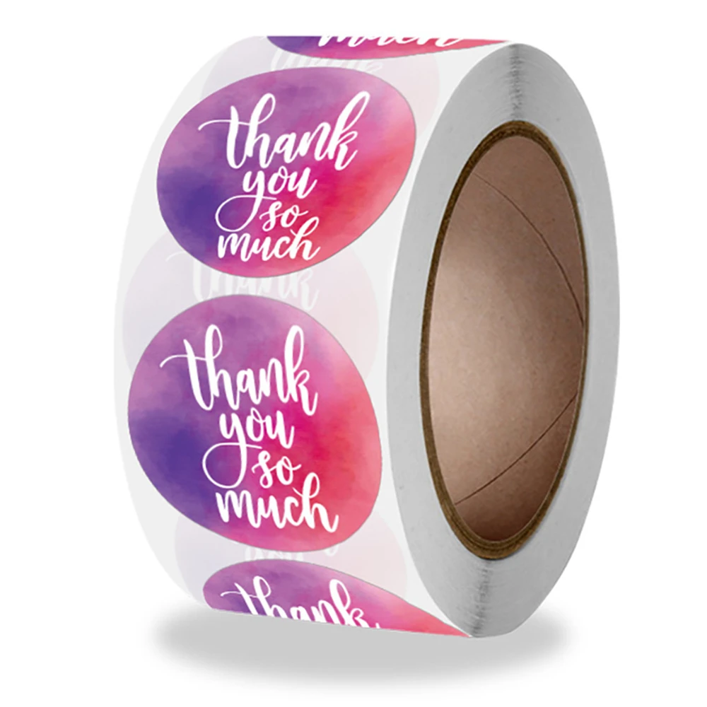 Flowers Thank You Stickers for Your Order with 1'' Round for Small Business Boutique Bags Wedding Favors