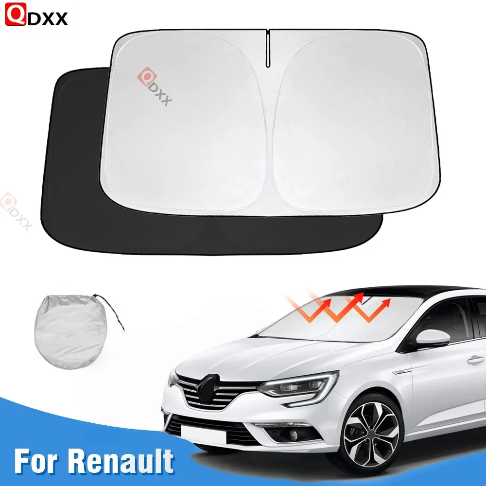 

Windshield Sun Shade for Renault Megane 2 3 4 2015-2019 2020 2021 Car Sunshade Cover Foldable Sun Visor Protector Blocks UV Rays