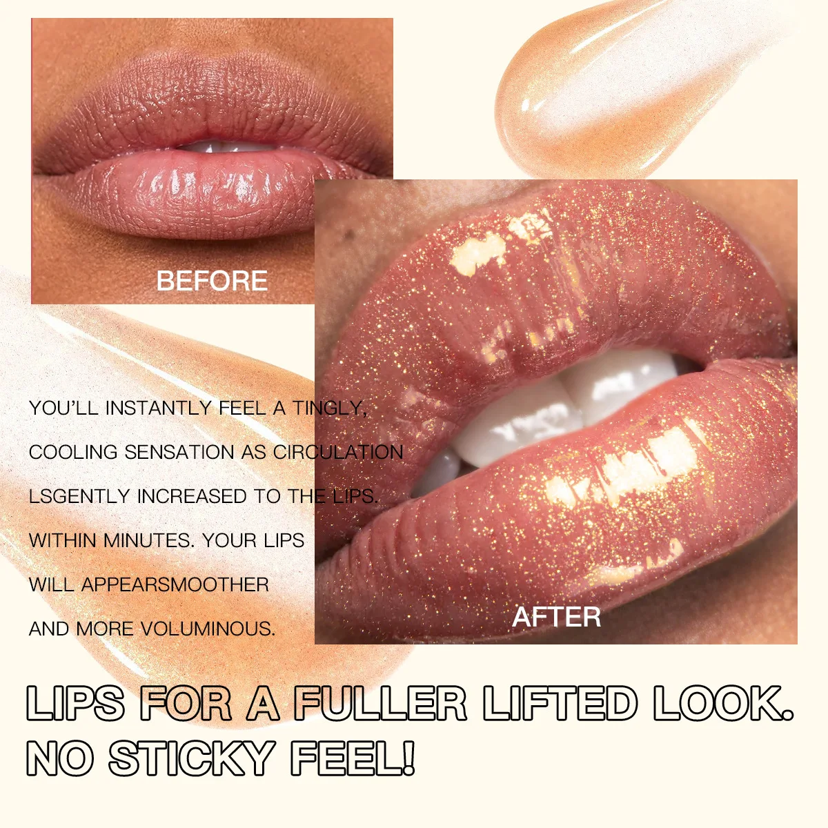 USHAS 12色 パール入り ファイン グリッター リップグロス 保湿 ぷるぷる リップグレイズ 栄養補給 保湿