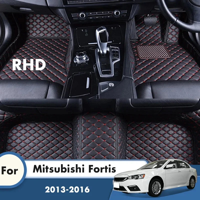 Custom Carpets For Mitsubishi Fortis 2016 2015 2014 2013 Auto Interiors Accessories Styling Leather Front And Rear Foot Rugs