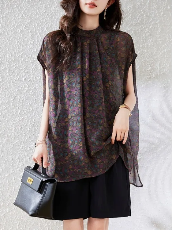 

Винтажный цветочный принт ort Sve irt, женский повседневный универсальный дизайн, весеннее новое поступление, тонкий материал, для поездок на работу