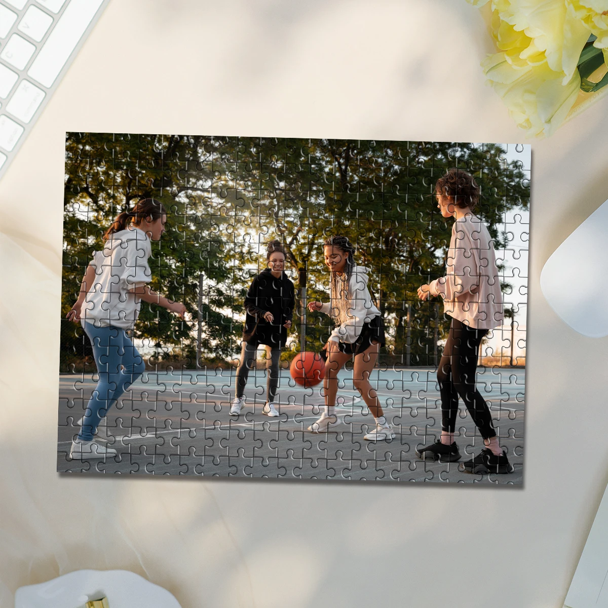 35/300/500/1050pcs Personalized Custom Photo Puzzle Group Photo Back To School Halloween Christmas New Year