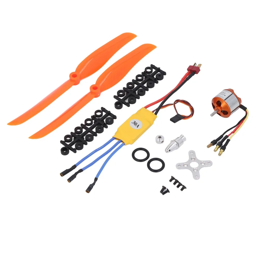Durable 1400KV Brushless Motor 5V 2A BEC 3.5mm Plug RC Motor Kit 30A ESC 8060 Propeller Propeller Set For RC Airplane