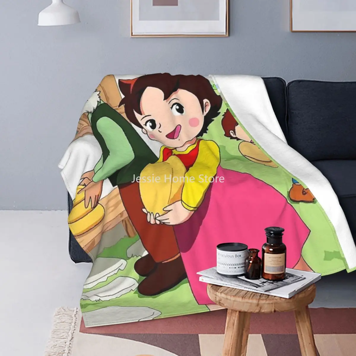 

Heidi Girl Of The Alps Blanket Flannel All Season Anime Portable Soft Throw Blankets for Sofa Car Quilt