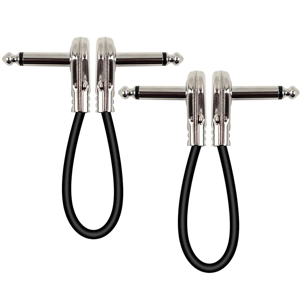 2 Cables de Conexión para Guitarra, Cables de Efectos para Guitarra Eléctrica Profesional con Cabeza Plana, Cable de Audio Ligero para Instrumentos Musicales