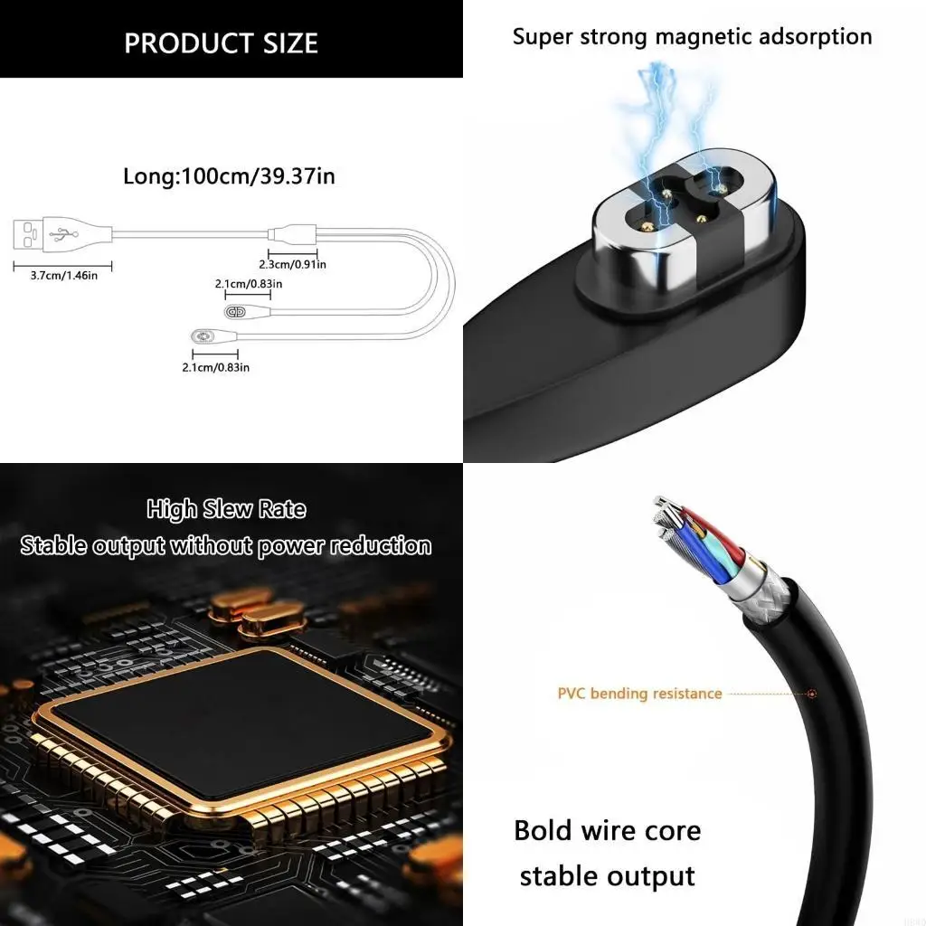 Durability And Portable USB/USB C Charging Cable For Headphones Highly Speed Cable 100cm/39.37in H8WD