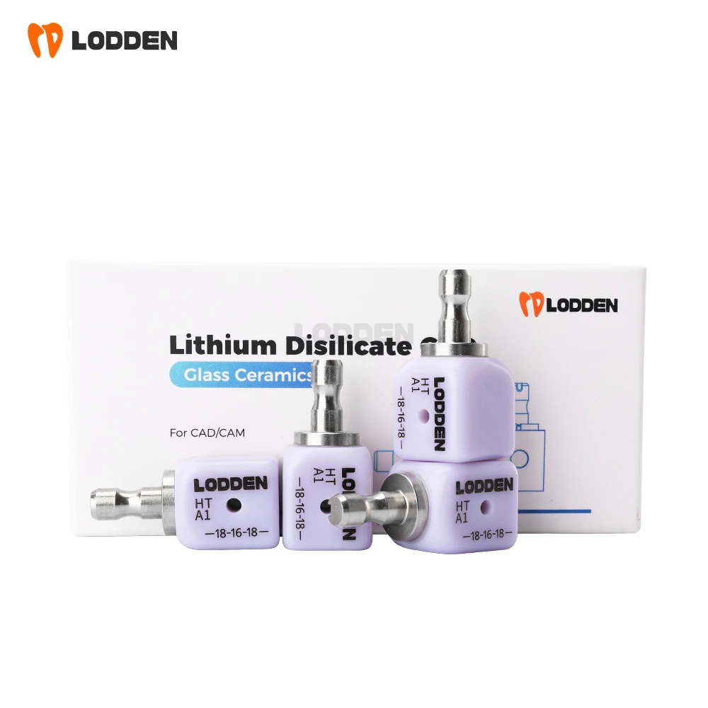 Lodden 4pcs A16 Dental Glass Ceramic Block with Positioning Holes Preformed Lithium Disilicate Block CEREC Sirona CAD/CAM System view 5