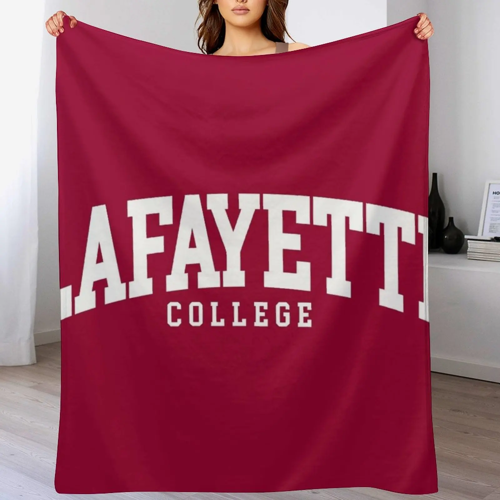 lafayette - college font curved Throw Blanket For Sofa Thin Travel Hairy Camping Blankets