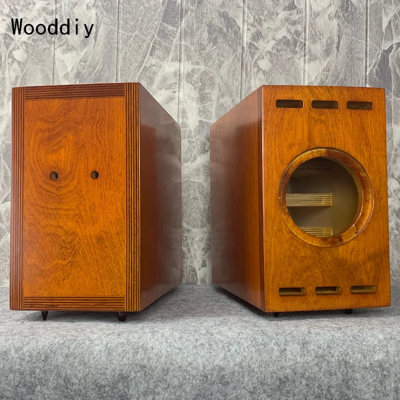 Wooddiy 5 Inch Speaker Bookshell Wood Empty Box One Pair Full Range Acoustic Speaker Cabinet Fostex 103 Solo Reflex Labyrinth