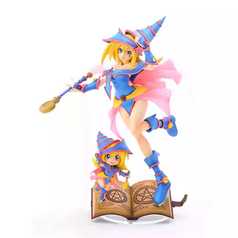 28cm Anime Dark Magician Figures Duel Monsters Action Figures Magic Girl Figurine PVC Collection Model Toys Decoration Gifts