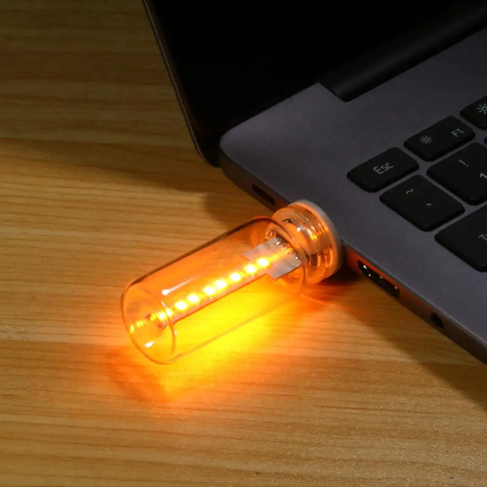 سيارة صغيرة USB ليلة ضوء التحكم باللمس عكس الضوء LED مصباح بفتيل USB التوصيل والتشغيل مصباح لتهيئة الجو الزخرفية لغرفة نوم السيارة