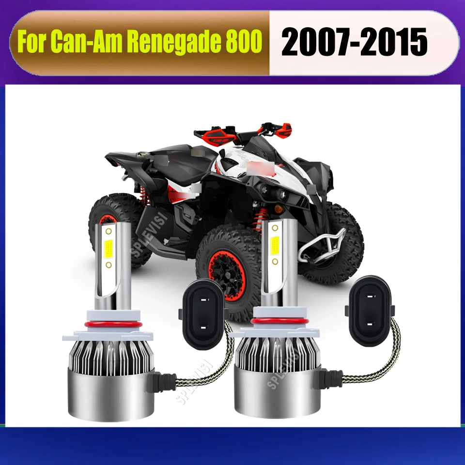 

9005 HB3 LED Headlight Bulbs- advanced cooling technology for no noise Fit For Can-Am Renegade 800: 2007 2008 2009 2010-2015