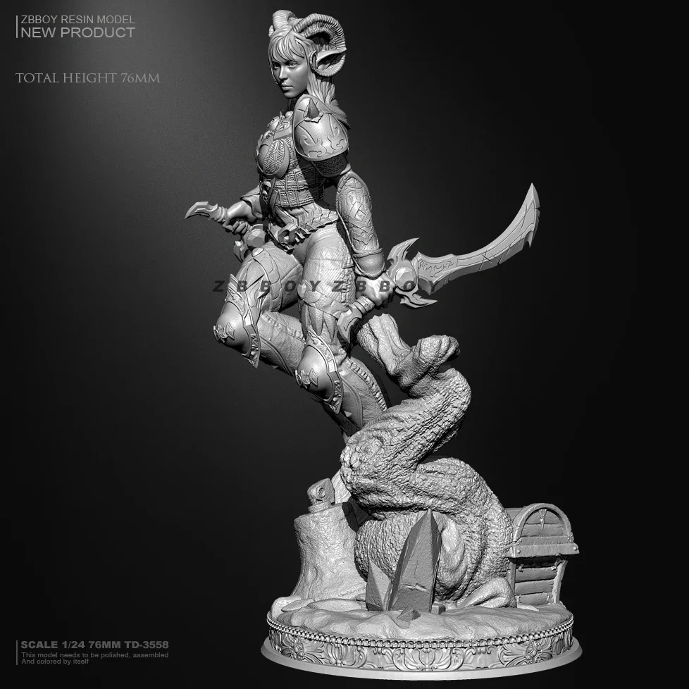 

76mm Resin model kits colorless and self-assembled TD-3558