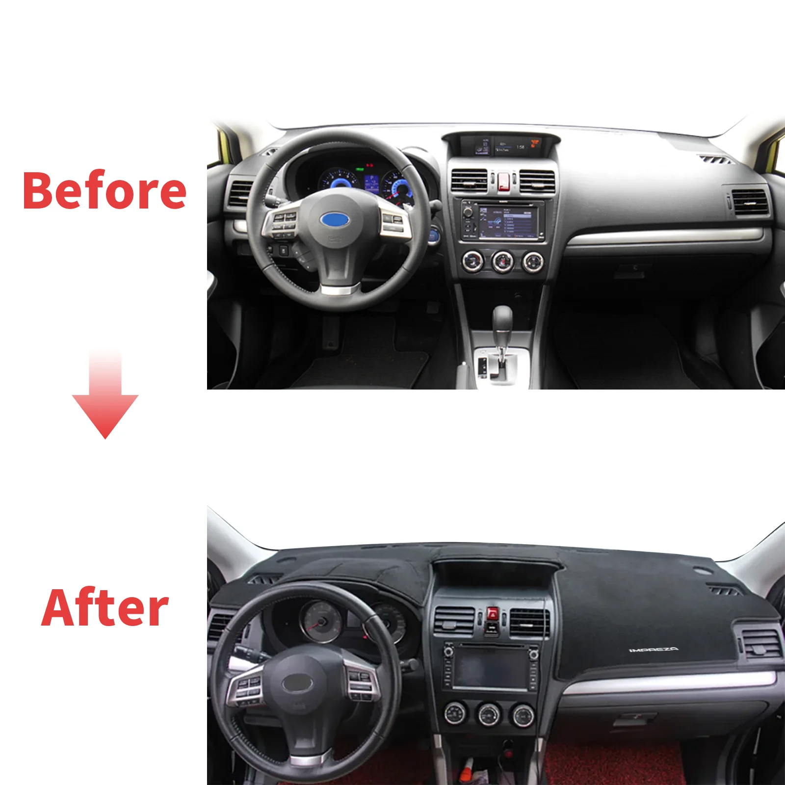 fit for Subaru Impreza 2012 2013 2014 2015 2016 Car Dashmat Dashboard Cover Pad Protective Carpet DashMat Sunshade Accessories