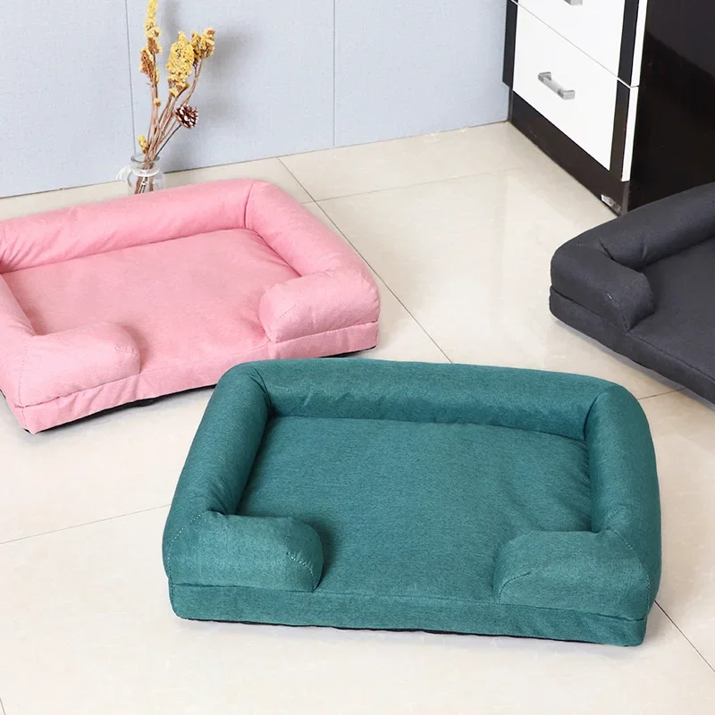 New Kennel Pet Sofa Nest Small and Medium Dogs Removable and Washable Sleeping Floor Mat Anti-biting Cat Nest Pet Supplies