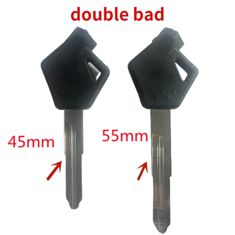 

10pcs long 45mm 55mm Suitable for Suzuki UU uy 125 motorcycle key embryo material motorcycle double slot