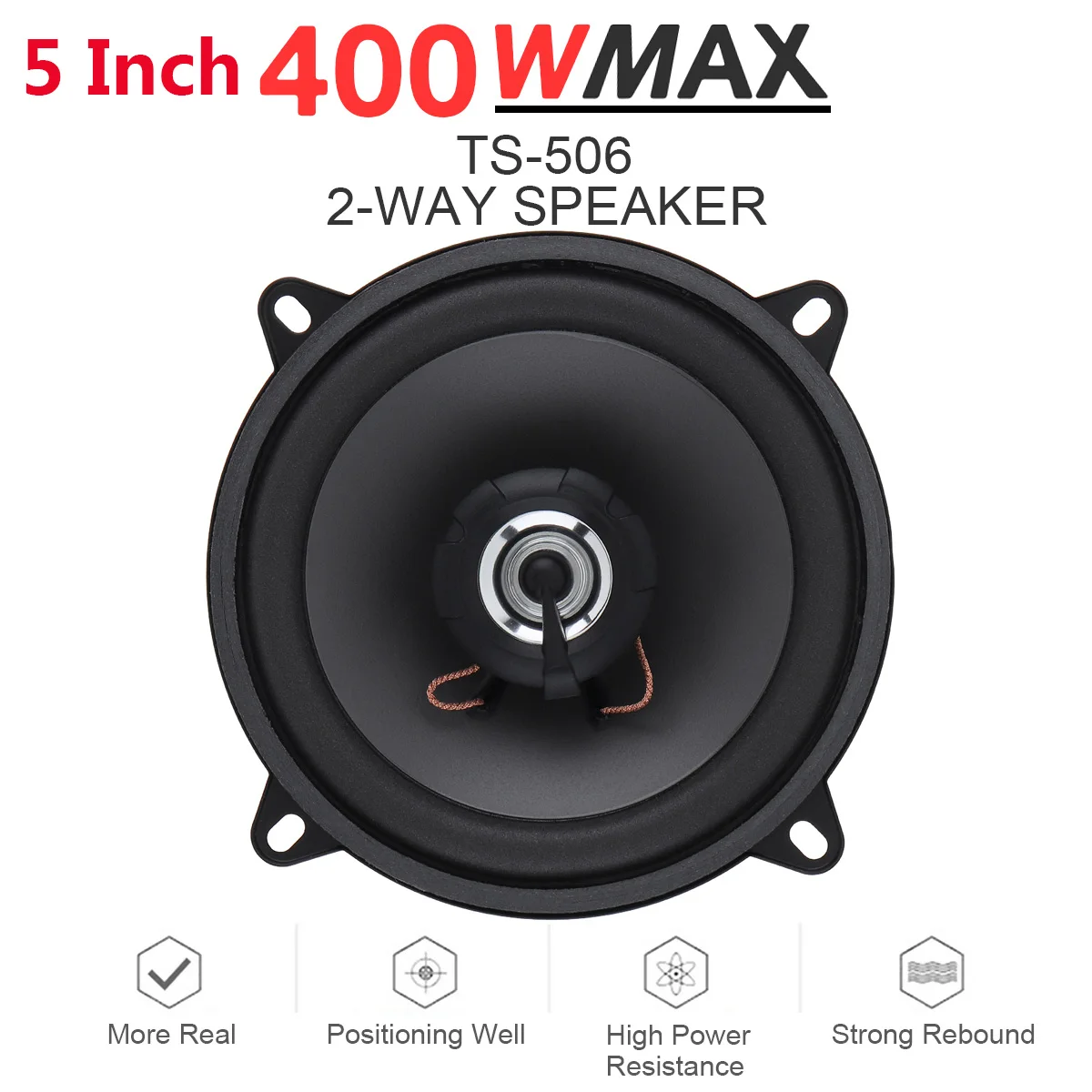 2Pcs 4*6 / 5 Inch 150W / 400W Car Speaker Automobile Car HiFi Audio Full Range Frequency Coaxial Speaker High Pitch Loudspeaker