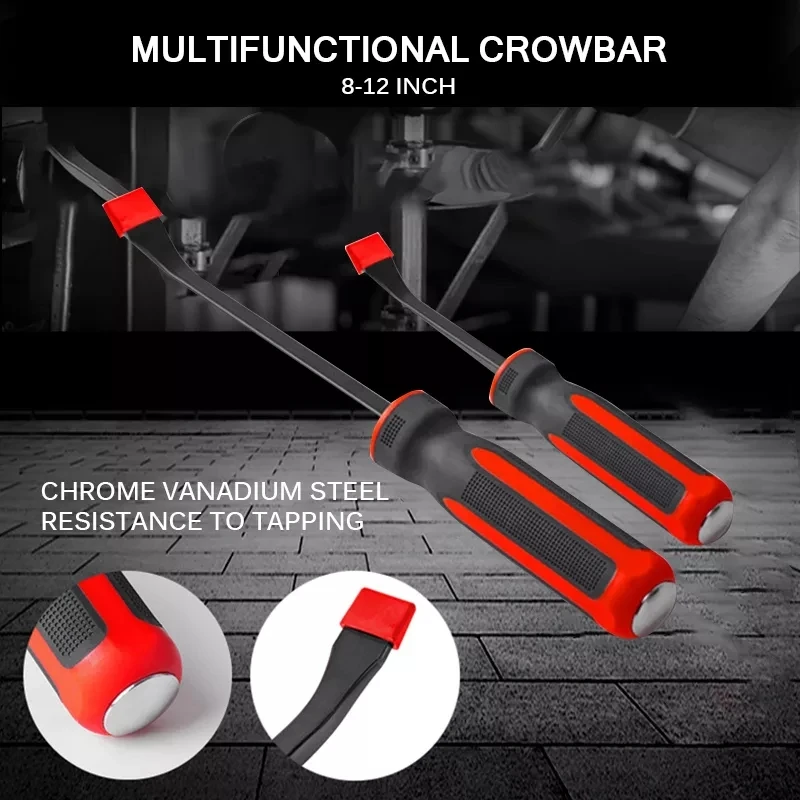 8/12/18 inch Multi-Function Long Tire Crowbar 30° Tire Replacement Tool Car Pry Bar Heavy Duty Crowbar CV-R Removal Hand Tools