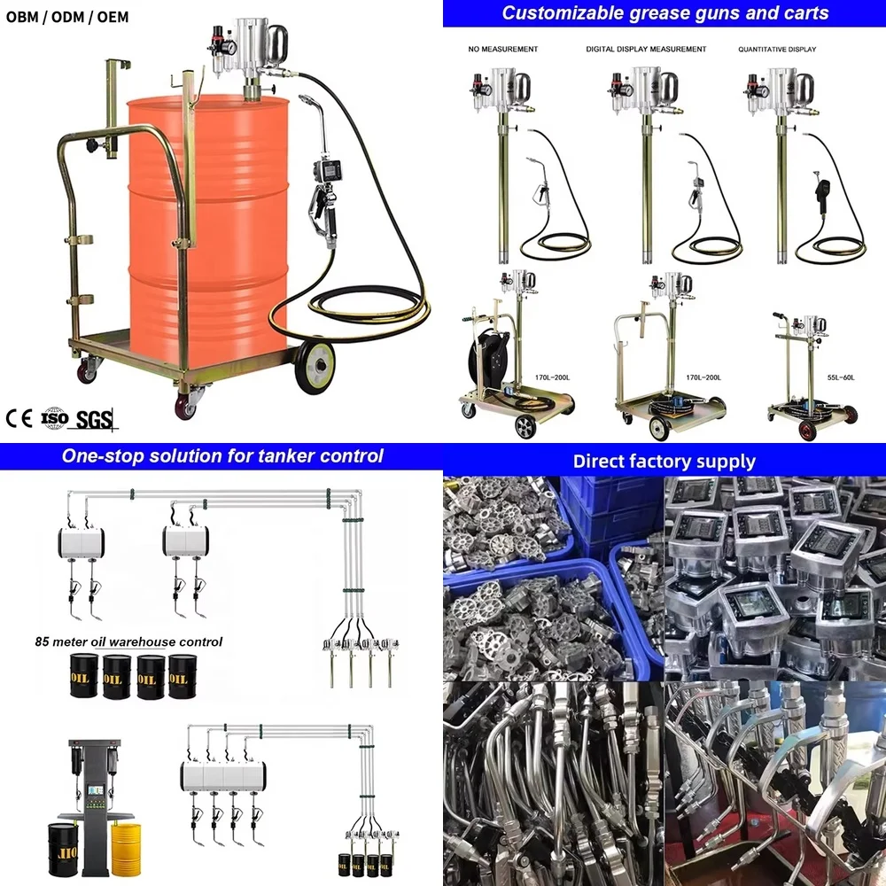 

50 Gallon High Pressure Air Operated Pneumatic Oil Transfer Pump for Oil Drum Trolley Barrel Pump for Oil Pumping Heavy