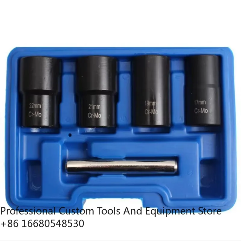 

1LBrand New Factory Stock High Quality 5 Pcs Turnbuckle Nut Bolt Stud Remover 17mm 19mm 21mm 22mm Socket Auto Tool Accessories