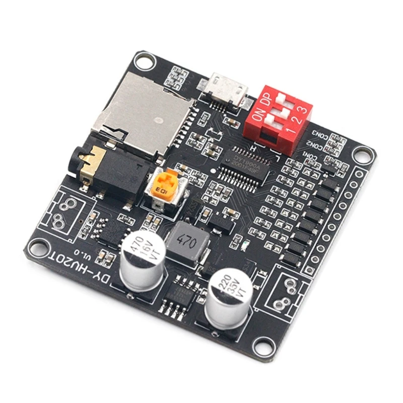 

DY-HV20T 12V/24V Trigger Serial Port Control Board 10W/20W Voice Playback Module with TF-card Slot for arduino