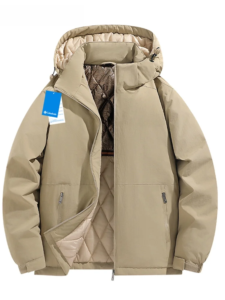 

Men's aphene down Cotton Jaet Winter Thiened Cold-resistant Faionable Casual Loose Fit Polyester Long Sve