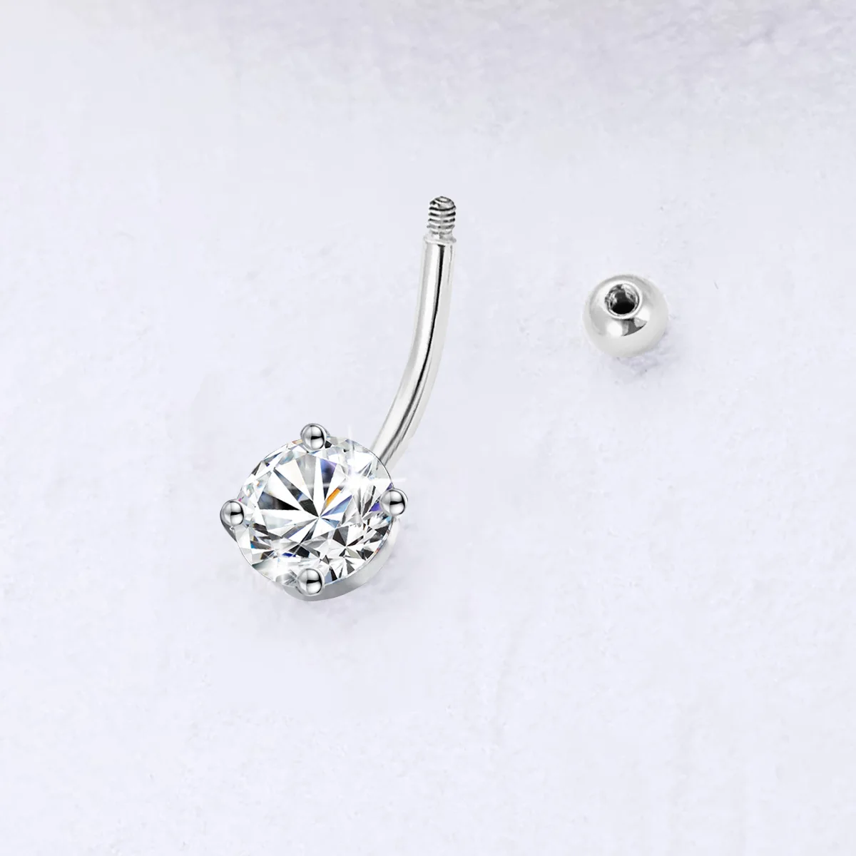 High Quality Moissanite Belly Button for Women 100% 925 Sterling Silver Girls Sexy Piercing Navel Nail Body Fine Jewelry