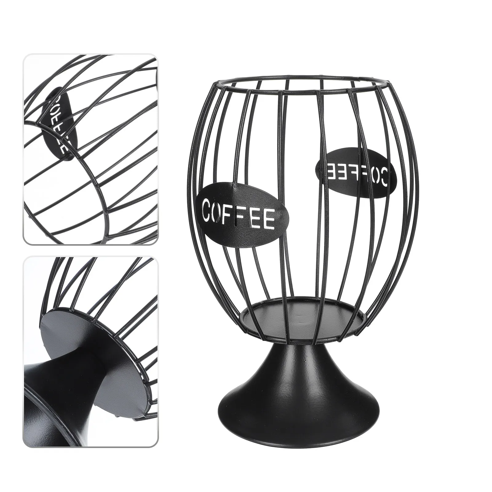 

1 шт. Железная корзина-органайзер для кофейных капсул, сверхпрочная, устойчивая к ржавчине, для хранения капсул, закусок, фруктов, для дома и офиса