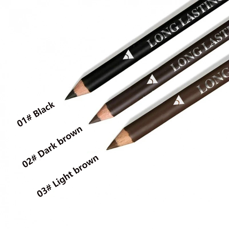 1/6/12 個メイク眉ペンシル & アイライナーペンシル防水プロフェッショナルカラーナチュラルブラックブラウン化粧品美容眉毛ツール