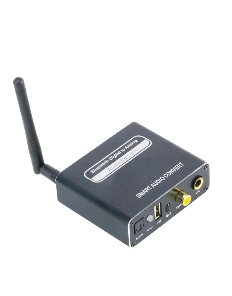 

Digital to analog fiber optic 5.0 Bluetooth receiver microphone remote control smart audio convert