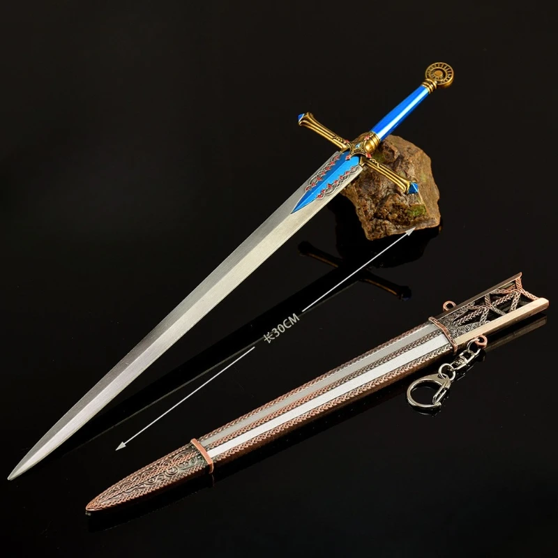 Espada Eldenn Knight of Kalia de 30CM/11,81 pulgadas con funda, periféricos de juego, espada de juguete, armas, modelos de accesorios, adornos de escritorio, regalos para niños