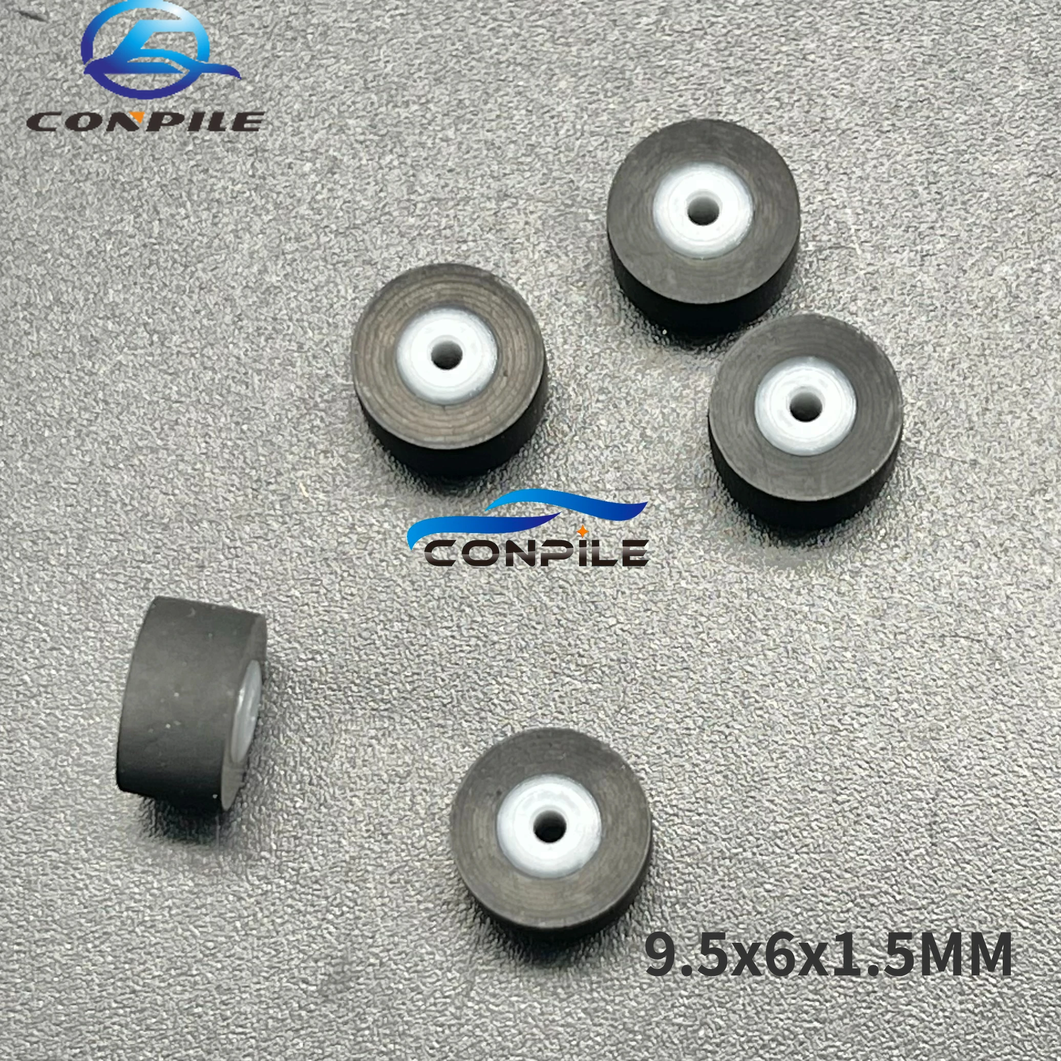 9.5x6x1.5MM pinch roller Audio Belt Pulley Tape Recorder Cassette deck rubber Wheel  for SONY Panasonic Stereo player