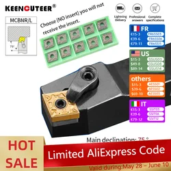 1pc MCBNR2020K12 MCBNR2525M12 MCBNR3232P12 External Turning Tool Holder CNMG12 Carbide Inserts MCBNR/L Lathe Cutting Tools Set