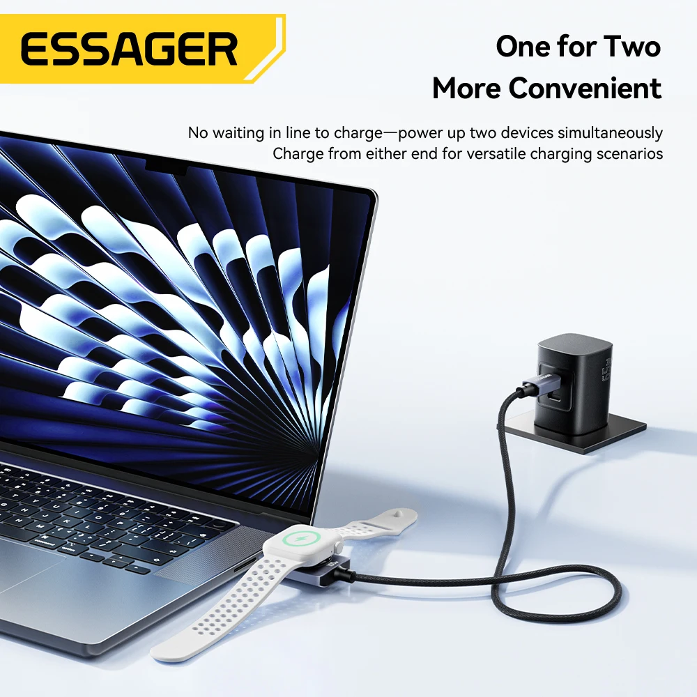 Essager 2-in-1 100W Magnetic Fast Charging Cable 3