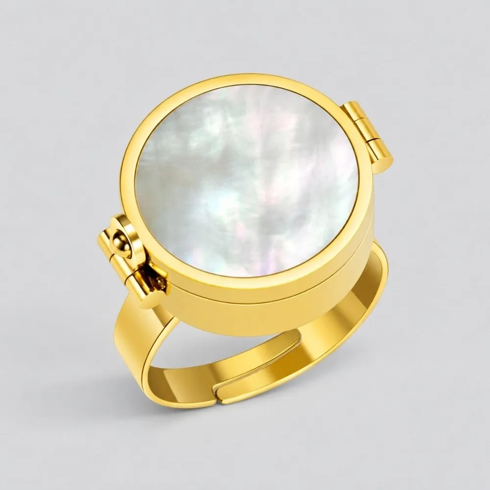 Creative Lipstick Finger Ring Stainless Steel Portable Lip Balm Storage Container Multifuntional Lightweight
