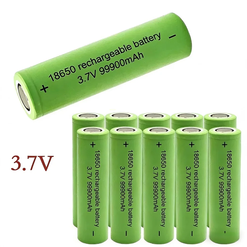 2026 NEW Original 18650 Battery 99900mah 3.7 V Lithium Rechargeable Battery For Flashlight Batteries Toy/electrical Charging
