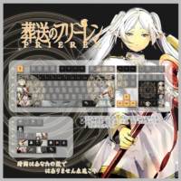 120 Keys Anime Frieren Keycaps Cute PBT Dye-Sub Backlit Keycaps Anime Gaming Key Caps for ANSI 61 68 87 104 108 Keyboard