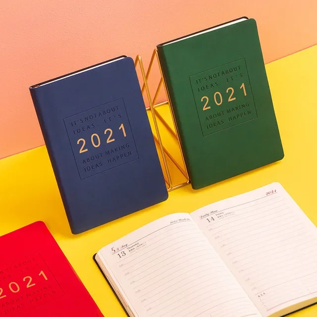 Agenda 2021, calendario de año, planificador portátil, cuadernos, organizador, oficina, escuela, Personal, A5, Plan semanal, Bloc de notas, papelería
