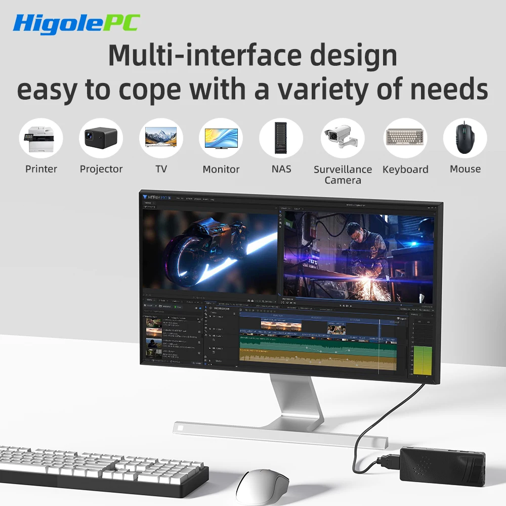 Higole D5 PC Stick Lüfterloser Mini-PC Intel Pentium N4200 Windows 10 WiFi5 4 GB 64 GB Laptop Desktop-PC 4K TV Stick PC Mini-Computer – Detail 6
