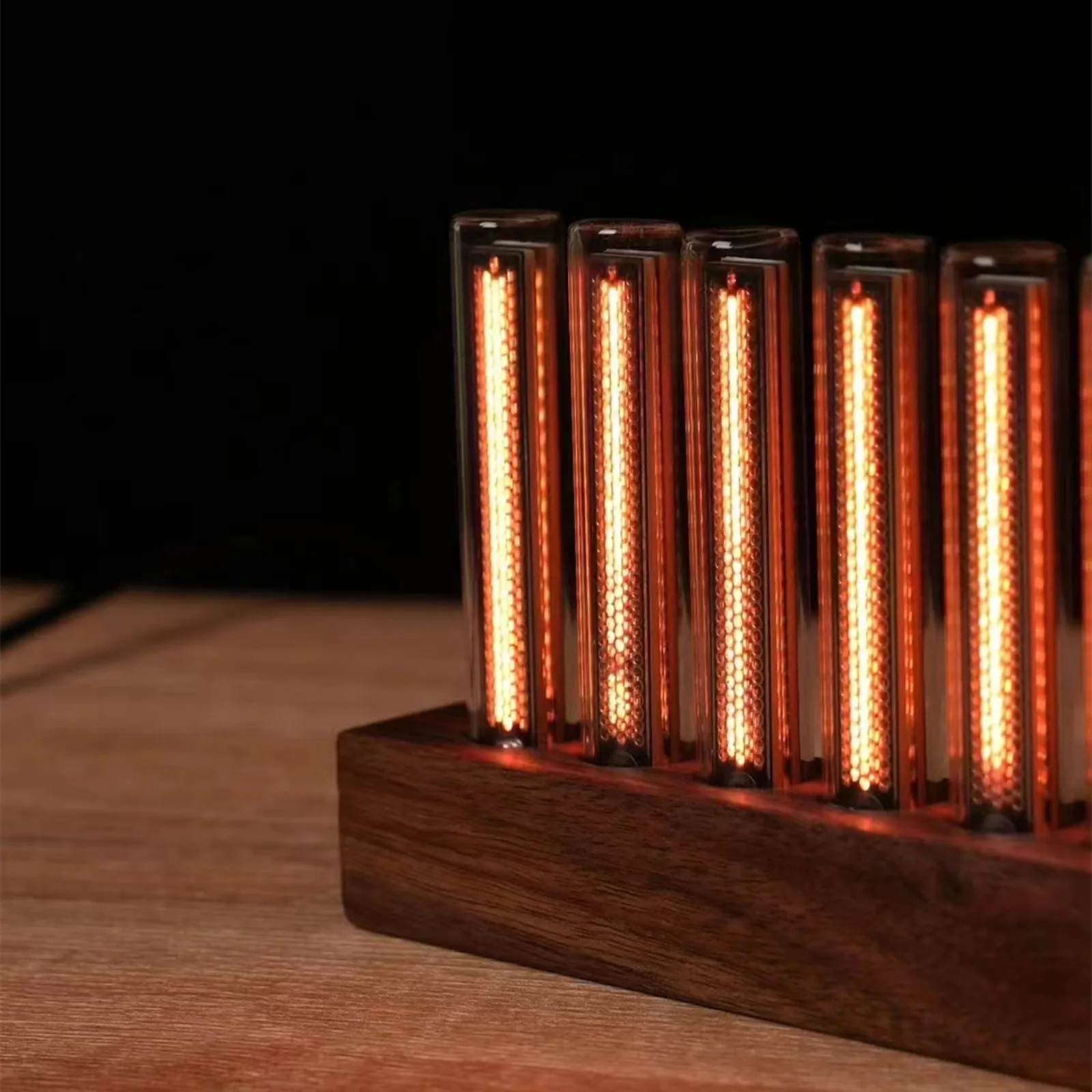 Nixie Tube Clock Glow Tube Clocks IPS Color Screen Digital Clock DIY Analog Digital Tube Desktop Digital Clock Decoration Gift