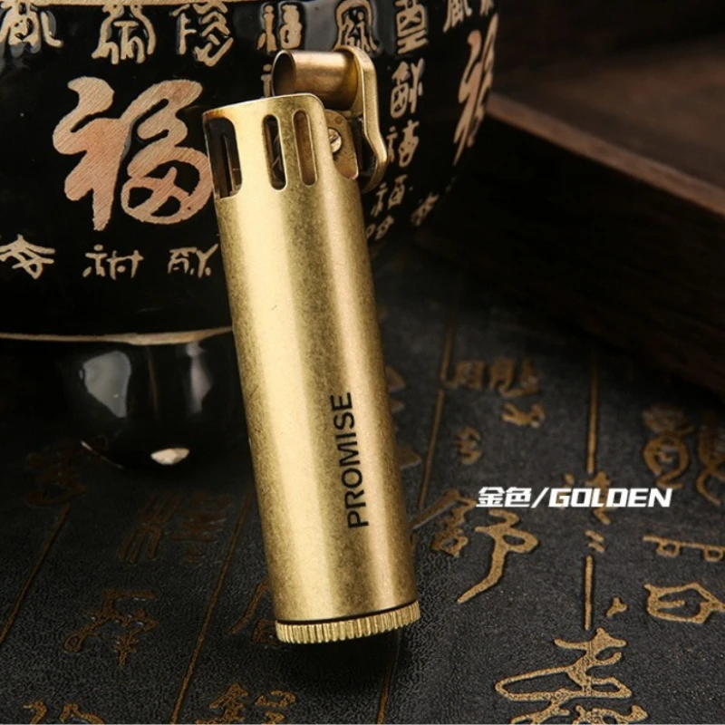 Benro High-end All-copper Lighter Pure Copper Pipe Cylindrical Windproof Old-fashioned Kerosenes Lighter  Nostalgic Lighter