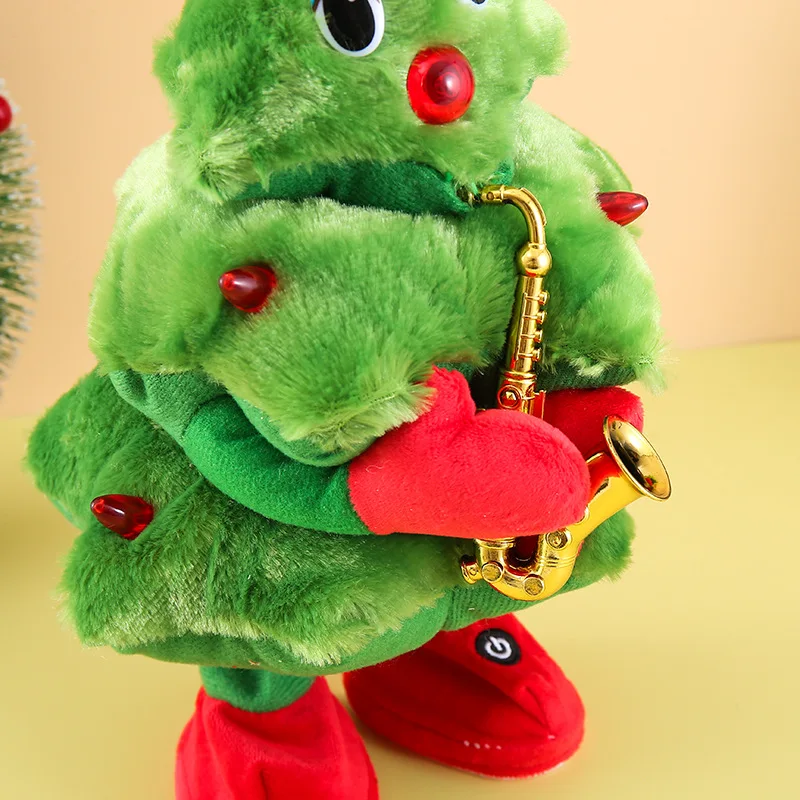 Can sing, dance, Christmas tree, electric swing, plush Christmas toys, glow, dance, Christmas tree, Christmas, Halloween