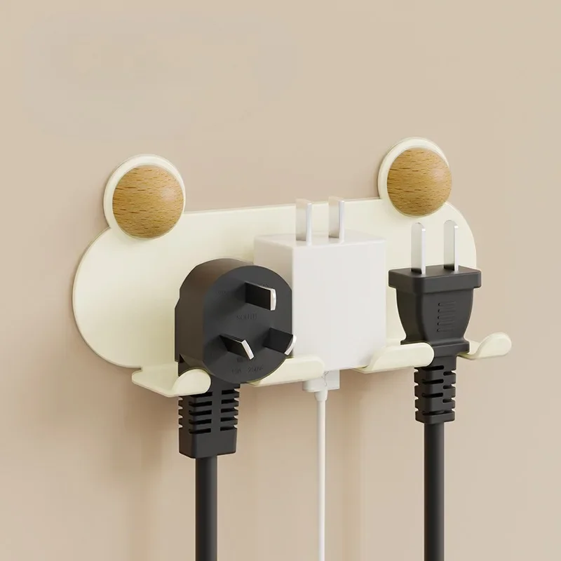 

Log Plug Hook Wall Power Supply Fixed Storage Hook Kitchen Bedroom Multi-function Plug Decorative Hook Living Room Bedroom Hooks