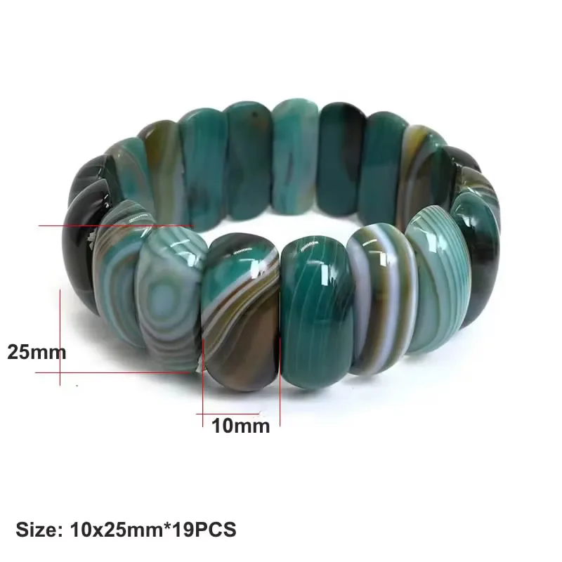 Natural 9 Color Botswana Agate Stone Beads Bracelet Natural Gemstone Jewelry Bangle For Man Woman For Gift Wholesale