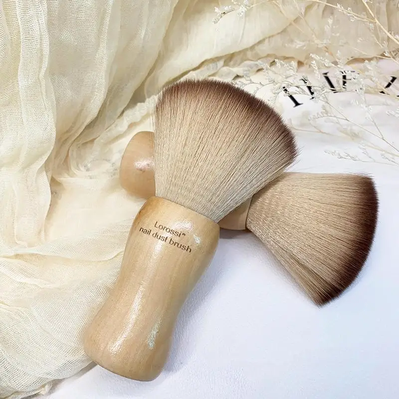 

Professionals Fluffy Nails Art Brush Round Wood Handle Dust Cleaning Makeup Brush Manicure Accessories Salon Equipment Tools