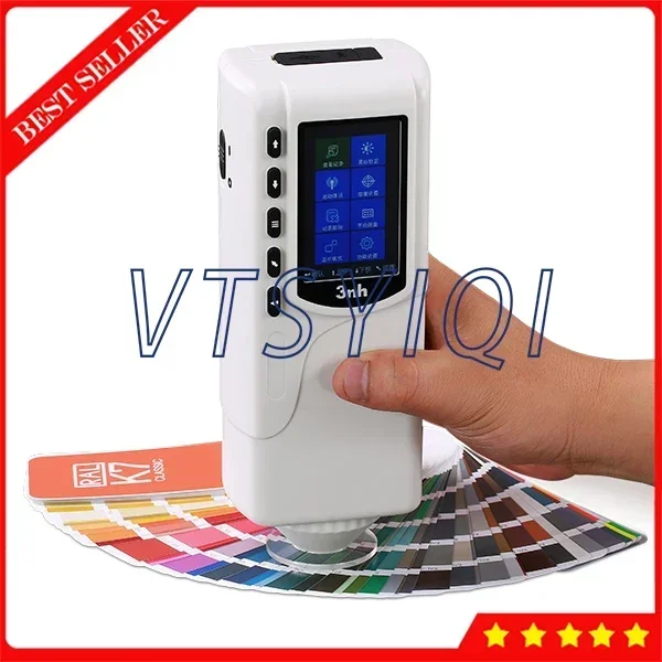 Handheld Color Difference Spectrophotometer Cost-effective Colorimeter with 4mm 8mm Measuring Apertures