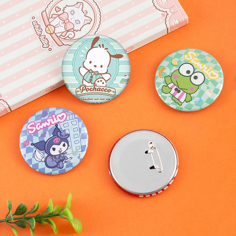 เข็มกลัดการ์ตูนน่ารัก คิตตี้ โปชาโกะ ซินนามอโรล คุโรมิ สำหรับติดกระเป๋า เสื้อผ้า คอสเพลย์ ของตกแต่ง