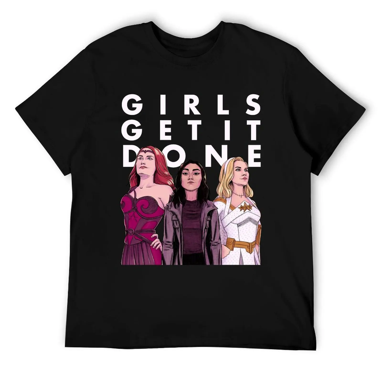 

girls get it done T-Shirt funny t shirts cotton t shirts for man graphic funny t shirt custom print T-Shirt